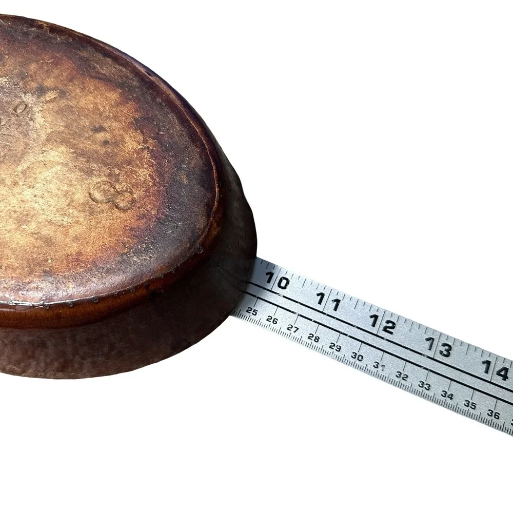 Antique Emile Henry French Stoneware Oval Baking Dish Brown Glazed Gratin Pan 8